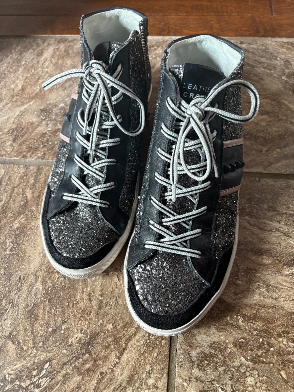 Leather crown sneakers size 39/9 made in Italy